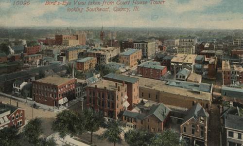 Dobrovolny Collection - 1914 - View of the city from courthouse tower looking Southeast